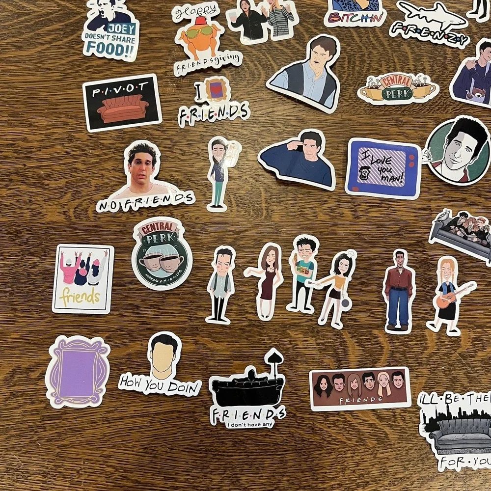 45+Pcs Friends Sticker for Adults Teens‎ Girls Scrapbooking Water Bottles